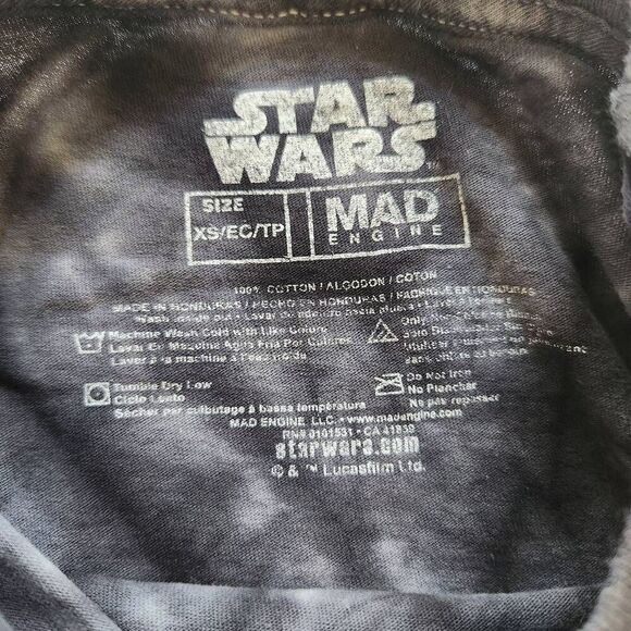 Star Wars XS Mad Engine Obi-wan kenobi tye dye Episode II Attack of the Clones - Picture 3 of 4